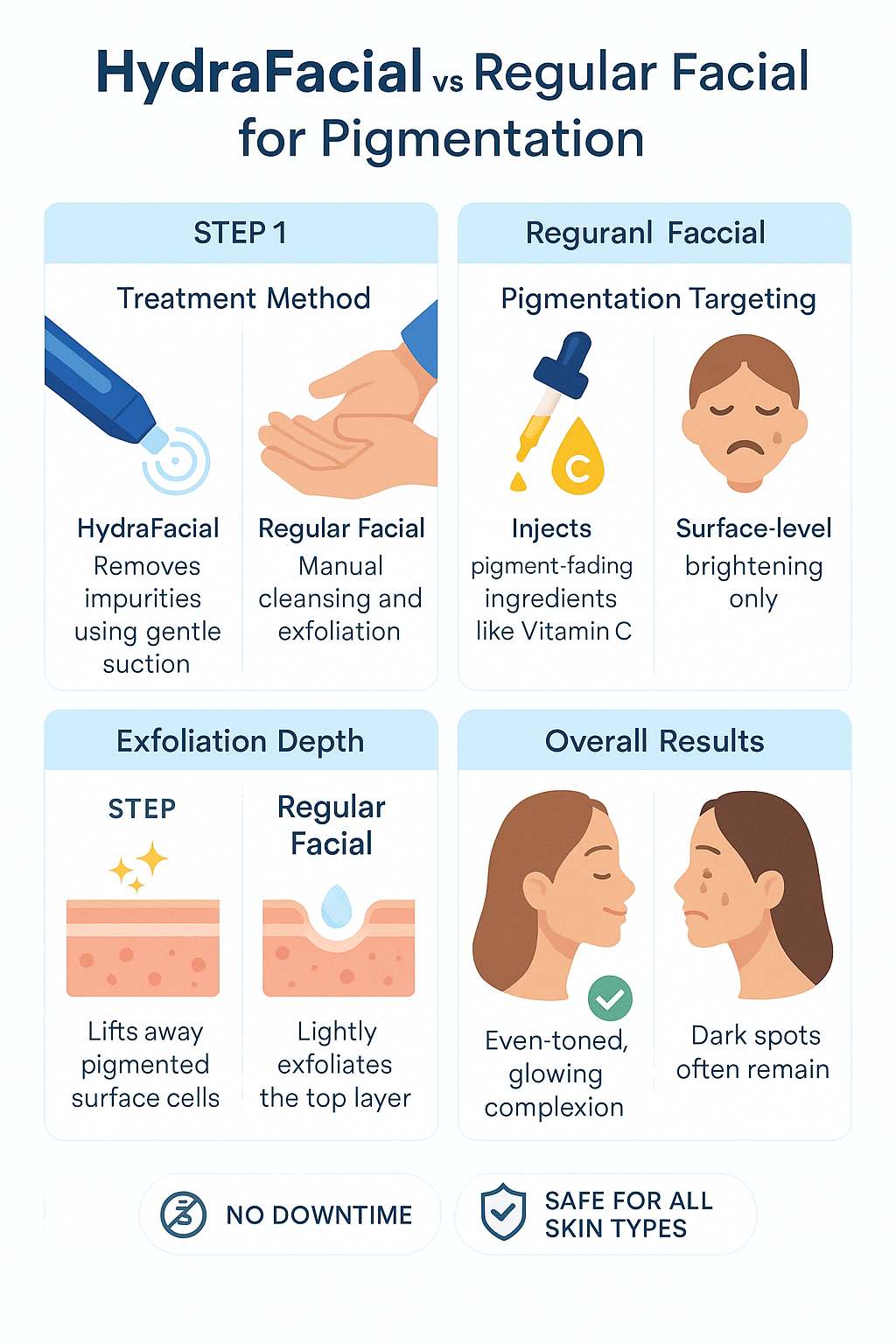 Hydra Facial Vs Regular Facial for pigmentation _ dermatologist Lucknow