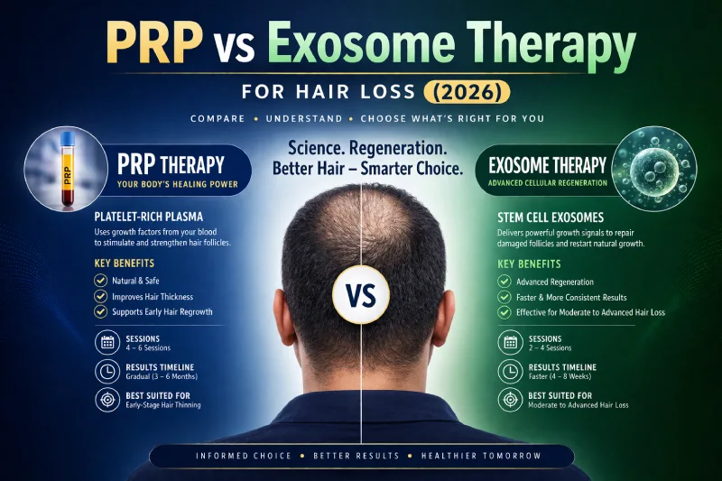 PRP vs Exosome therapy for hair loss
