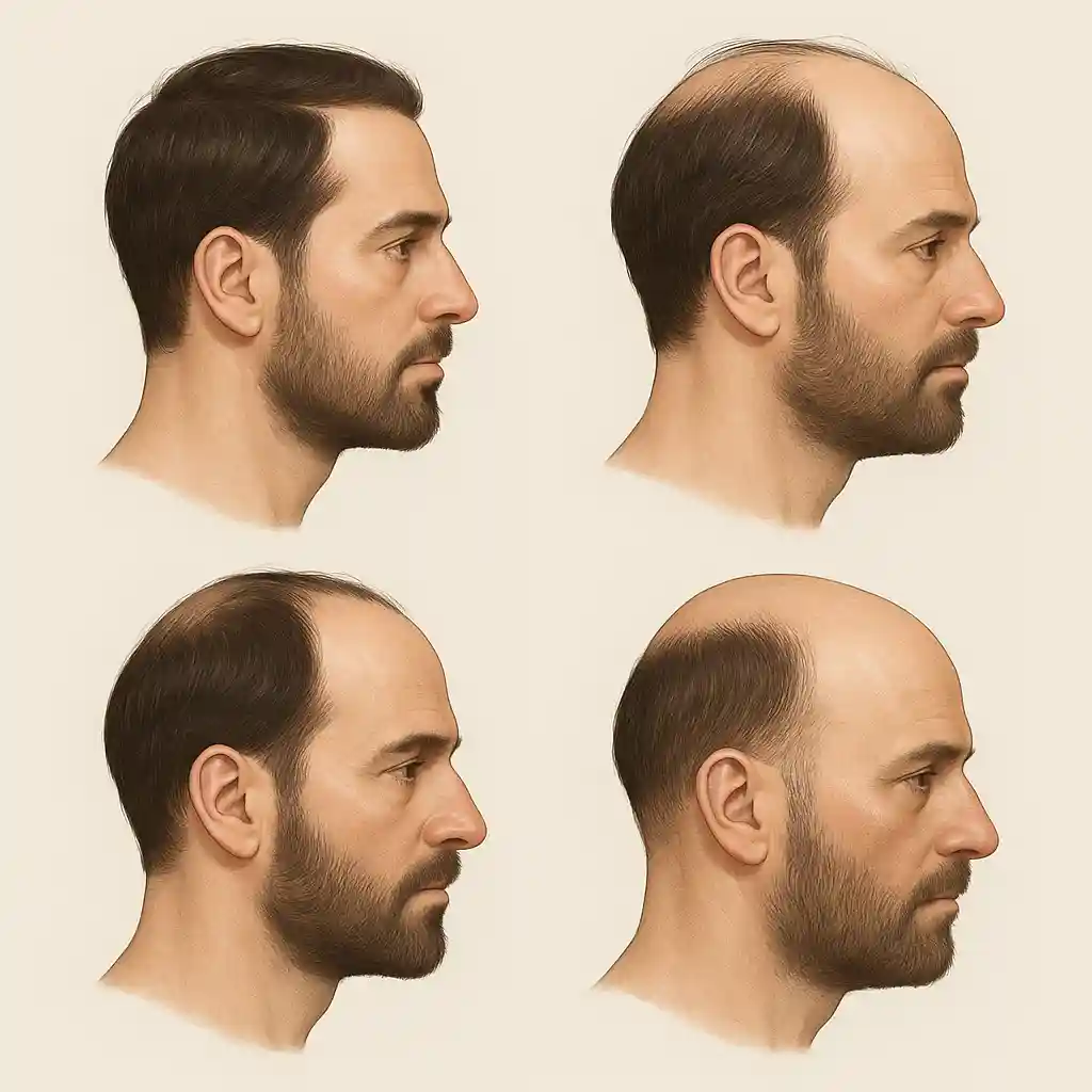 4 stages of hair loss