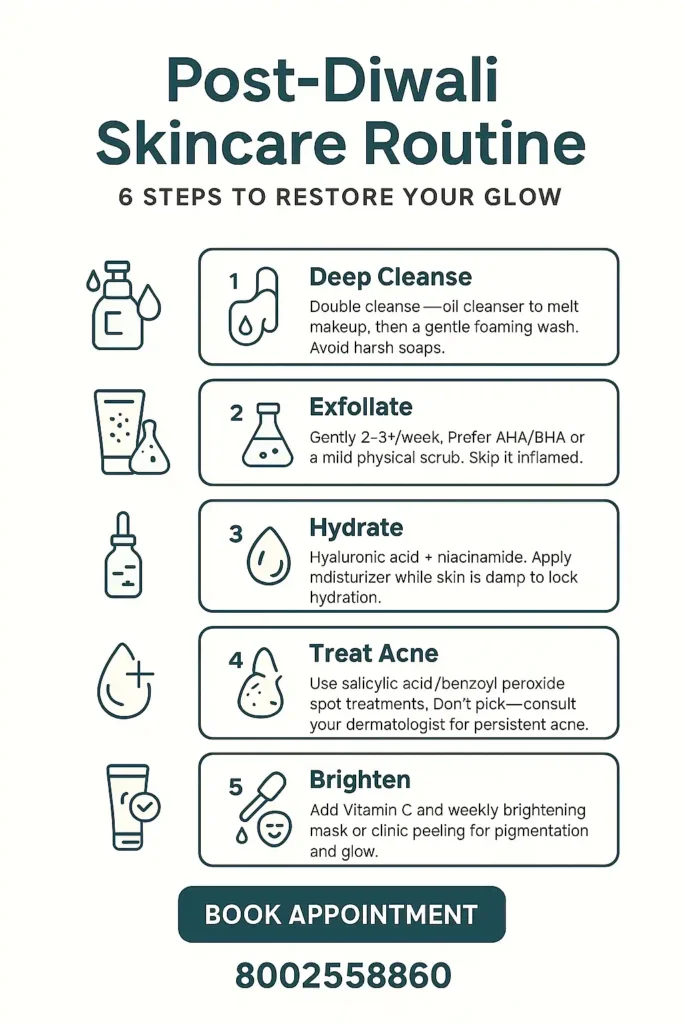 Diwali after care tips - dermatologist lucknow