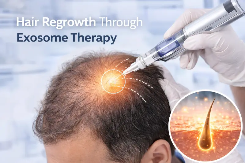 Exosome therapy for hair regrowth