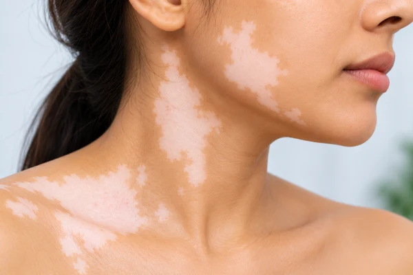 Vitiligo Close-Up Portrait